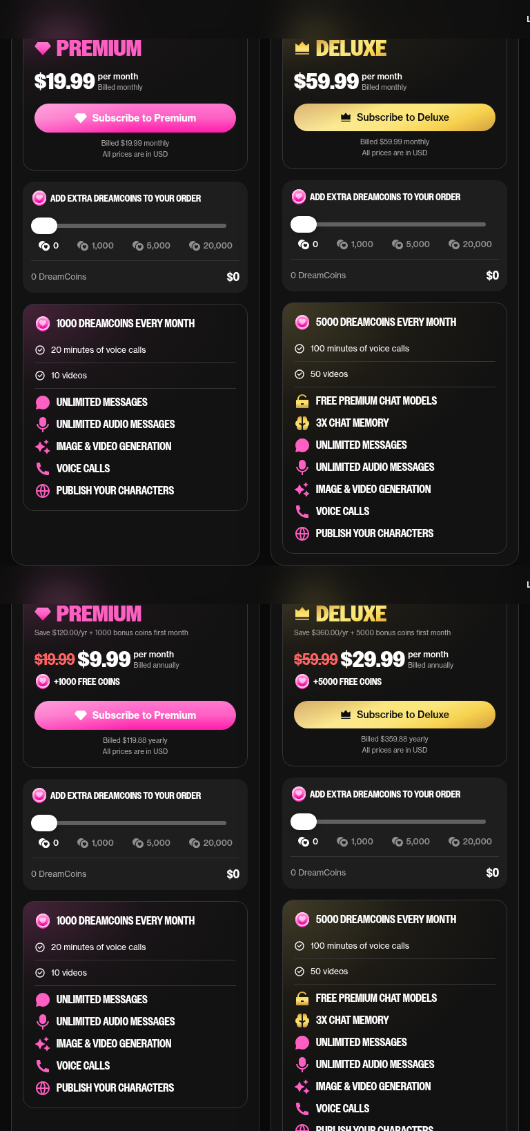 OurDream pricing checked 20 Sep 2026